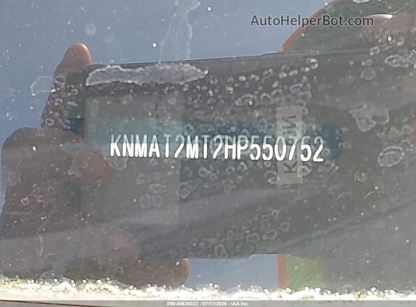 KNMAT2MT2HP550752 2017 NISSAN ROGUE Silver Շարժիչի բաժամունքի տեսք