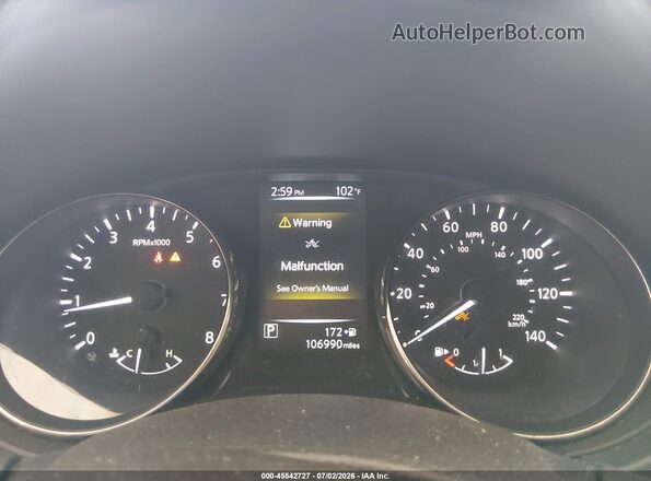 KNMAT2MT2HP598512 2017 NISSAN ROGUE Blue Widok tylnych siedzeń