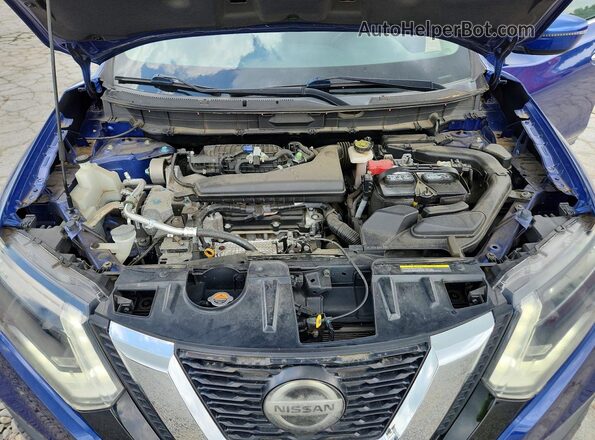 KNMAT2MT2JP507390 2018 NISSAN ROGUE Blue Engine compartment view