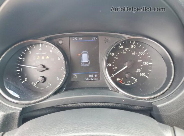 KNMAT2MT2KP552492 2019 NISSAN ROGUE Серебряный Вид щитка приборов