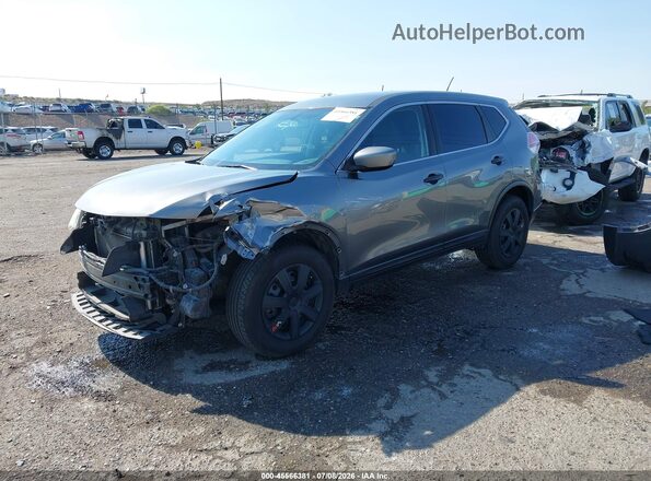 KNMAT2MT3GP613811 2016 NISSAN ROGUE Gray Vista tres cuartos delantera izquierda
