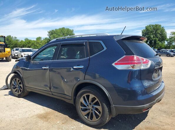 KNMAT2MT3GP708062 2016 NISSAN ROGUE Синий Задняя левая четверть
