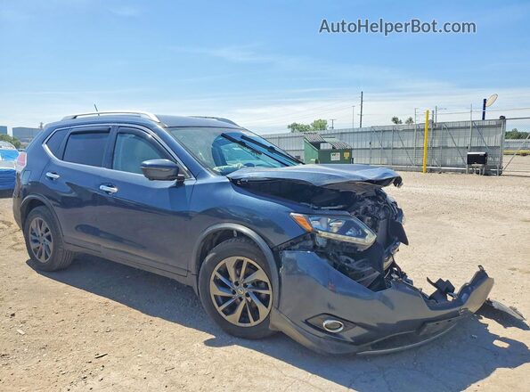 KNMAT2MT3GP708062 2016 NISSAN ROGUE Синий Передняя правая четверть