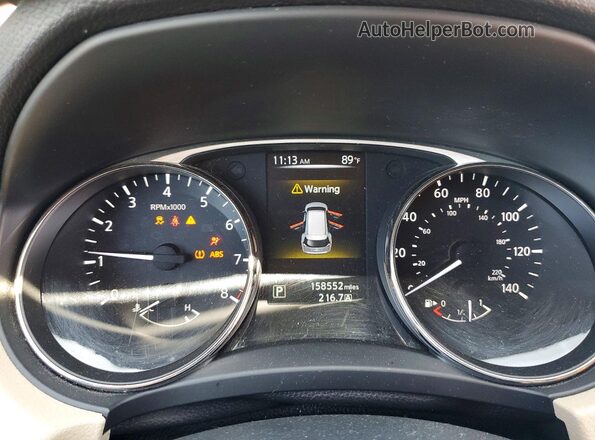 KNMAT2MT3GP708062 2016 NISSAN ROGUE Синий Вид щитка приборов