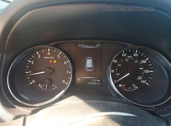 KNMAT2MT3HP609744 2017 NISSAN ROGUE Silver Սարքավորումների վահանակի տեսք