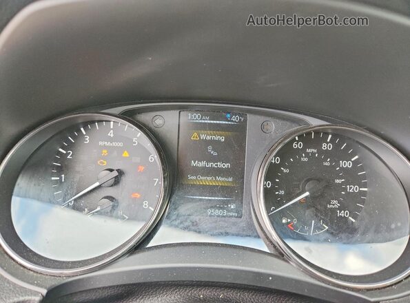 KNMAT2MT3HP616192 2017 NISSAN ROGUE Black Вид щитка приладів