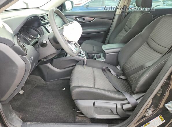 KNMAT2MT3HP616192 2017 NISSAN ROGUE Black Вид салону спереду