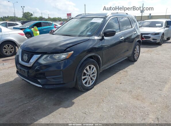 KNMAT2MT3JP533853 2018 NISSAN ROGUE Black Առջևի ձախ երեք քառորդ տեսարան