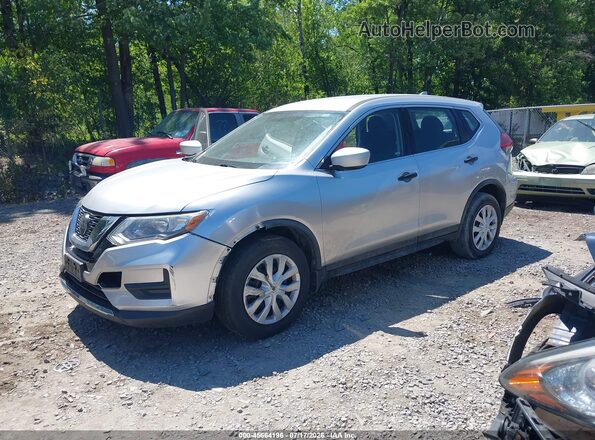 KNMAT2MT3JP621625 2018 NISSAN ROGUE Silver Առջևի ձախ երեք քառորդ տեսարան