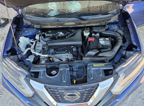 KNMAT2MT3KP557930 2019 NISSAN ROGUE Blue ძრავის განყოფილების ხედი