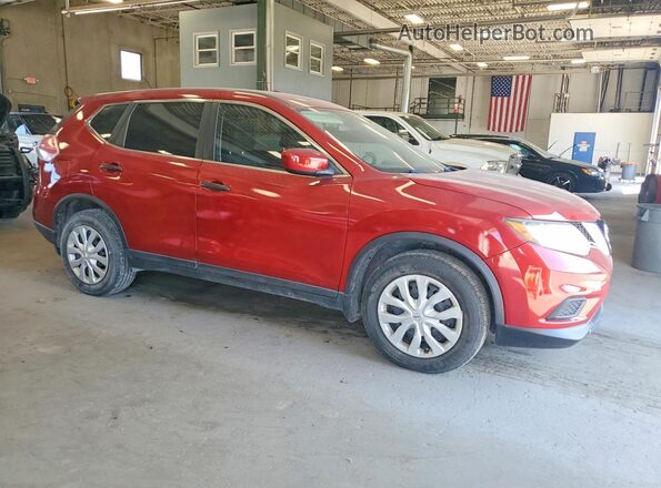 KNMAT2MT4GP602414 2016 NISSAN ROGUE Red Передня права чверть