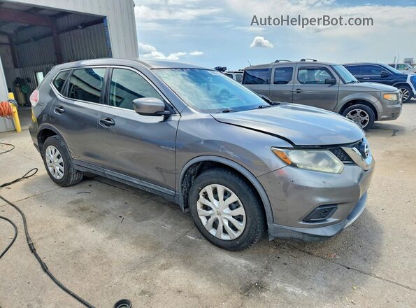 KNMAT2MT4GP644257 2016 NISSAN ROGUE Серый Передняя правая четверть