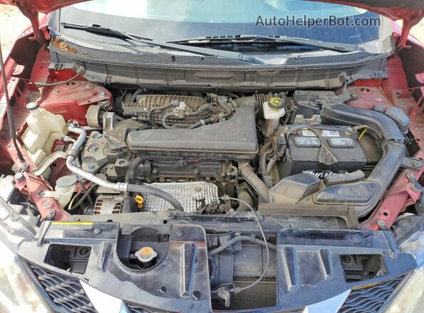 KNMAT2MT4GP658935 2016 NISSAN ROGUE Burgundy Engine compartment view