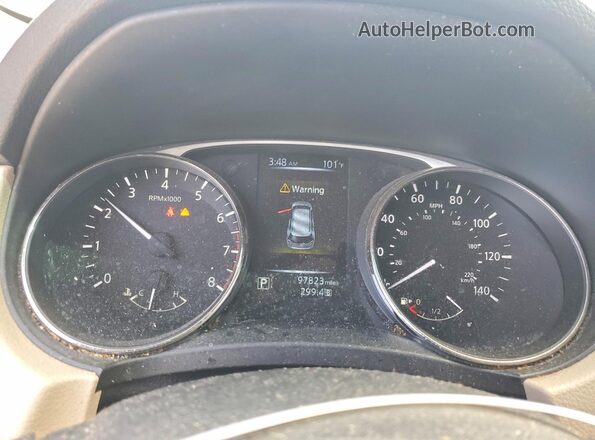 KNMAT2MT4GP658935 2016 NISSAN ROGUE Burgundy Instrument cluster view