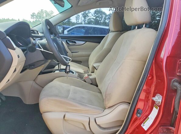 KNMAT2MT4GP658935 2016 NISSAN ROGUE Burgundy Front interior view