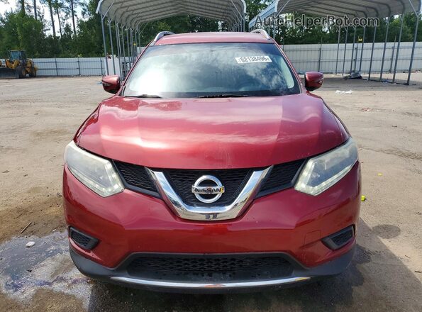KNMAT2MT4GP658935 2016 NISSAN ROGUE Burgundy Front view