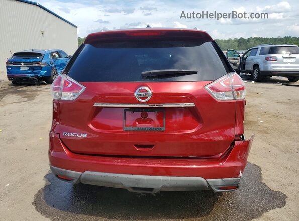 KNMAT2MT4GP658935 2016 NISSAN ROGUE Burgundy Rear view