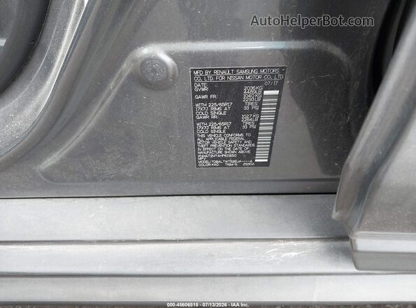 KNMAT2MT4HP611650 2017 NISSAN ROGUE Gray ძრავის განყოფილების ხედი