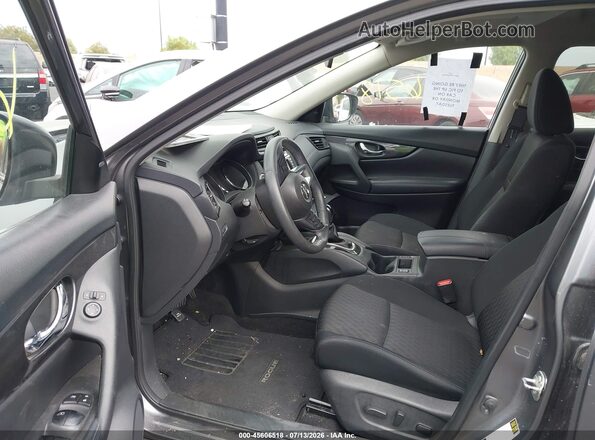 KNMAT2MT4HP611650 2017 NISSAN ROGUE Gray წინა სალონის ხედი