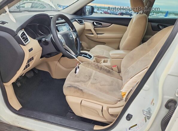 KNMAT2MT5GP593531 2016 NISSAN ROGUE Белый Вид салона спереди