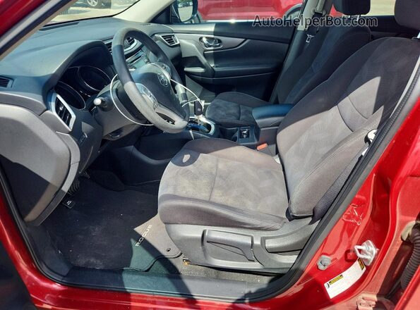KNMAT2MT5GP653095 2016 NISSAN ROGUE Red წინა სალონის ხედი
