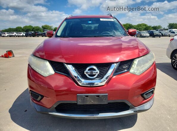 KNMAT2MT5GP653095 2016 NISSAN ROGUE Red წინა ხედი