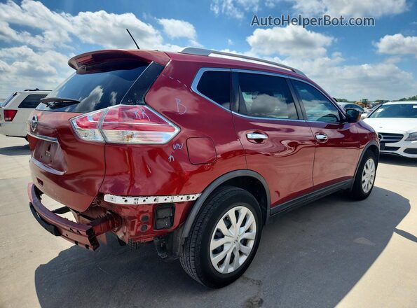 KNMAT2MT5GP653095 2016 NISSAN ROGUE Red უკანა მარჯვენა