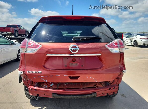 KNMAT2MT5GP653095 2016 NISSAN ROGUE Red უკანა ხედი