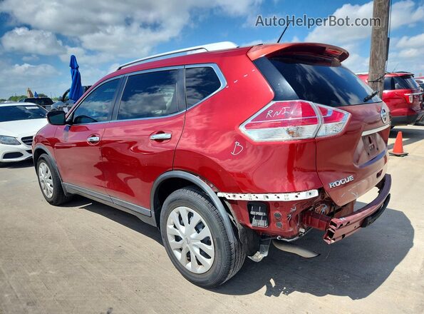 KNMAT2MT5GP653095 2016 NISSAN ROGUE Red უკანა მარცხენა