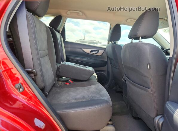 KNMAT2MT5GP653095 2016 NISSAN ROGUE Red უკანა სალონის ხედი