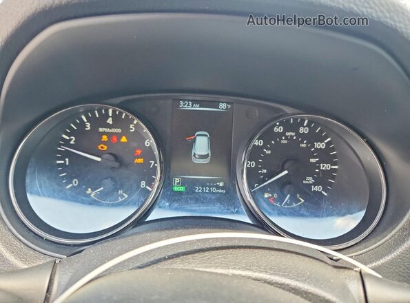 KNMAT2MT5HP523075 2017 NISSAN ROGUE Black Вид щитка приладів