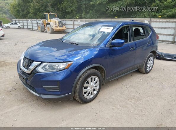KNMAT2MT5JP616197 2018 NISSAN ROGUE Blue წინა მარცხენა ხედი სამი მეოთხედიდან