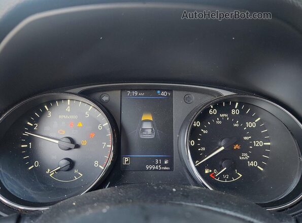KNMAT2MT5LP523120 2020 NISSAN ROGUE Gray Widok zestawu wskaźników