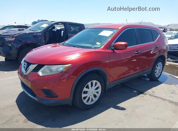 KNMAT2MT6GP650030 2016 NISSAN ROGUE Красный Передняя левая четверть