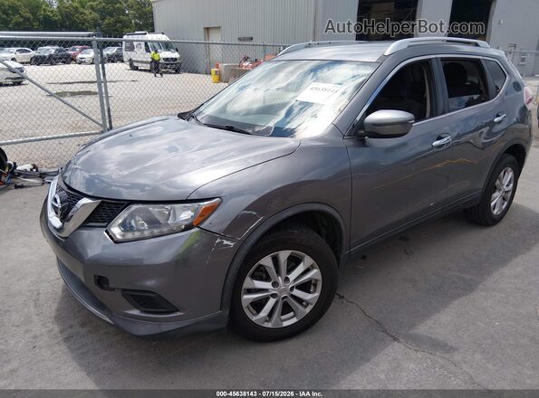 KNMAT2MT6GP727172 2016 NISSAN ROGUE Gray Առջևի ձախ երեք քառորդ տեսարան