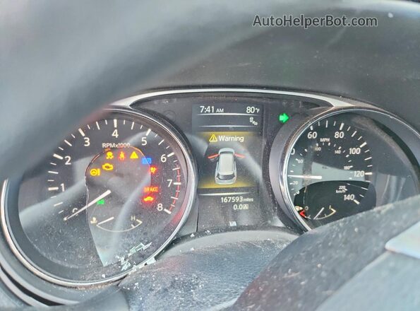 KNMAT2MT6GP729228 2016 NISSAN ROGUE Black Instrument cluster view