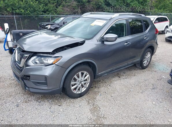 KNMAT2MT6JP585560 2018 NISSAN ROGUE Gray Առջևի ձախ երեք քառորդ տեսարան