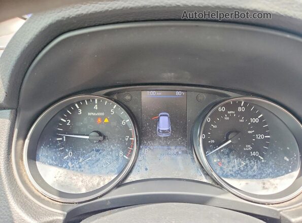 KNMAT2MT6JP598373 2018 NISSAN ROGUE Blue ხელსაწყოთა პანელის ხედი