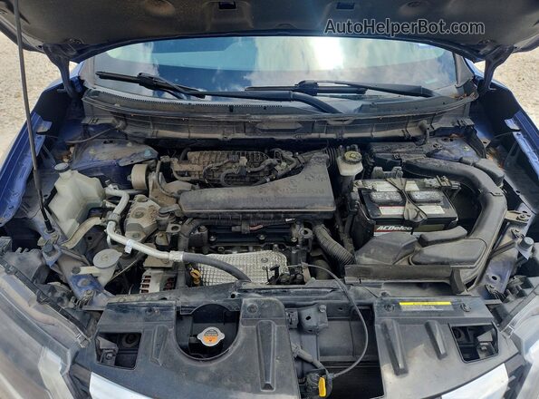 KNMAT2MT6JP598373 2018 NISSAN ROGUE Blue ძრავის განყოფილების ხედი