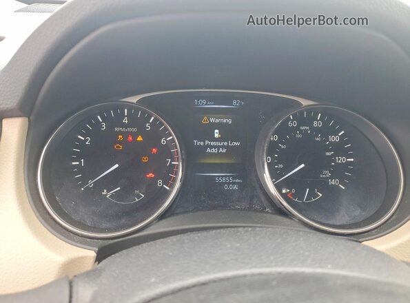 KNMAT2MT7GP620647 2016 NISSAN ROGUE White Instrument cluster view