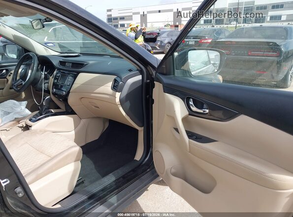 KNMAT2MT7HP596884 2017 NISSAN ROGUE Black წინა სალონის ხედი