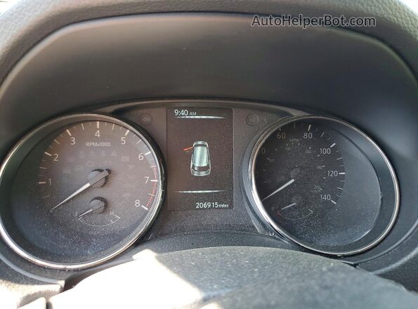 KNMAT2MT7HP613490 2017 NISSAN ROGUE Black Вид щитка приладів