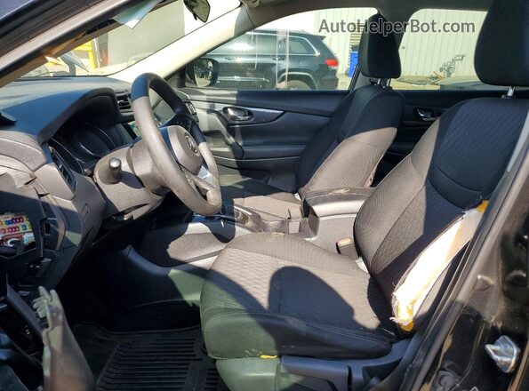 KNMAT2MT7HP613490 2017 NISSAN ROGUE Black Вид салону спереду