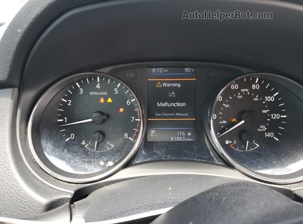 KNMAT2MT7KP505930 2019 NISSAN ROGUE Black ხელსაწყოთა პანელის ხედი
