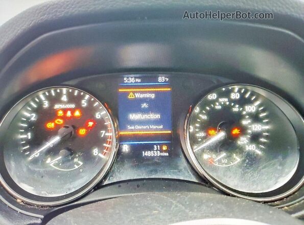 KNMAT2MT7KP558143 2019 NISSAN ROGUE Gray Widok zestawu wskaźników