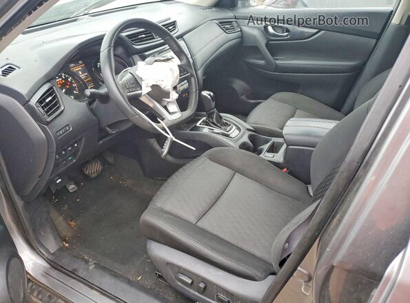 KNMAT2MT7KP558143 2019 NISSAN ROGUE Gray Widok wnętrza z przodu