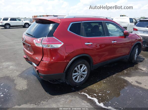 KNMAT2MT8GP624304 2016 NISSAN ROGUE Красный Задняя правая четверть