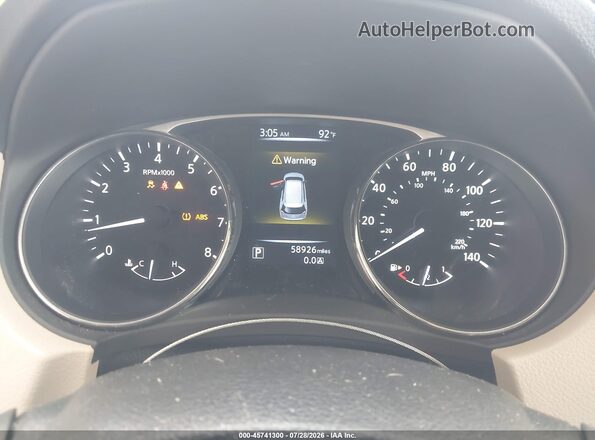 KNMAT2MT8GP659148 2016 NISSAN ROGUE White Widok tylnych siedzeń