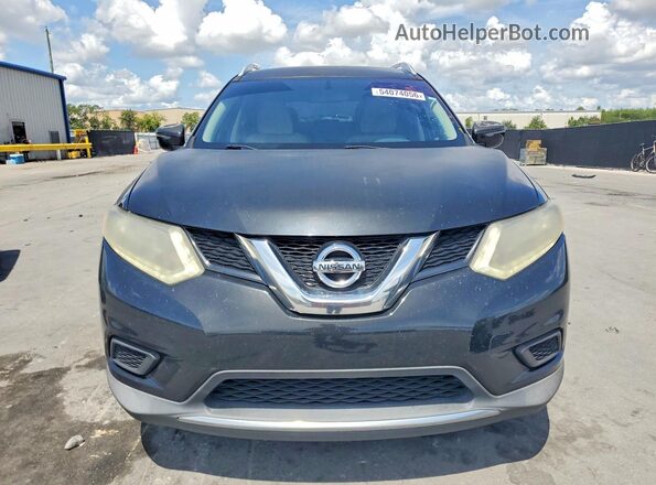 KNMAT2MT8GP664396 2016 NISSAN ROGUE Black Դիմացի տեսք