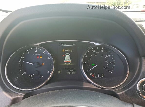 KNMAT2MT8GP697415 2016 NISSAN ROGUE White Instrument cluster view